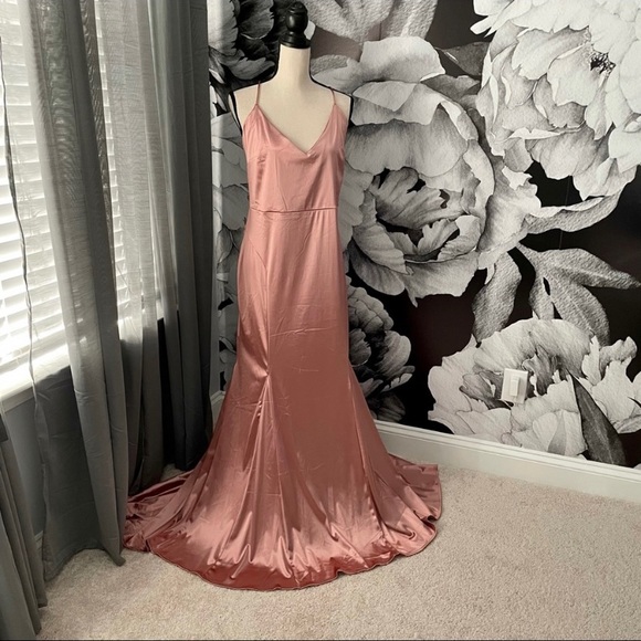 H&M Dresses & Skirts - NWT H&M Satin Rose Quartz Prom Wedding Gown